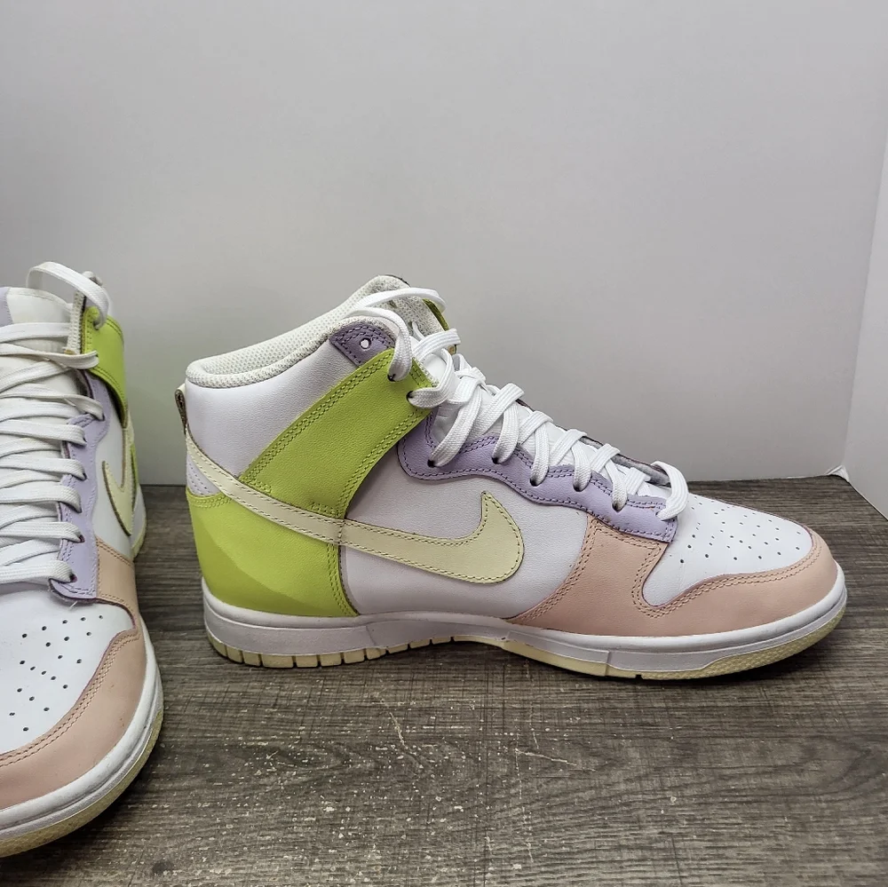 Nike Dunk High Lemon Twist Shoes Women’s 9.5 Yellow White Peach DD1869-108